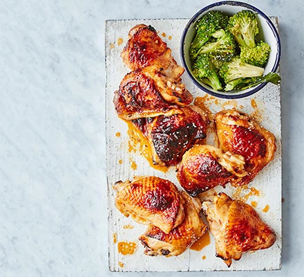 Honey Soy Chicken with Sesame Broccoli